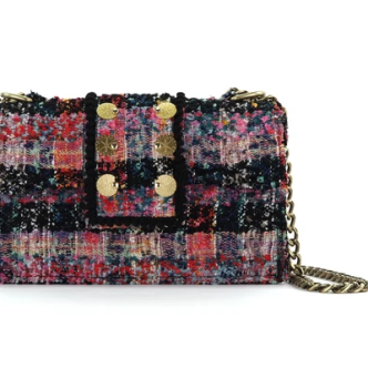 Kooreloo Tweed Shoulder Bag - SoHo Cicadas Red / Blue-0