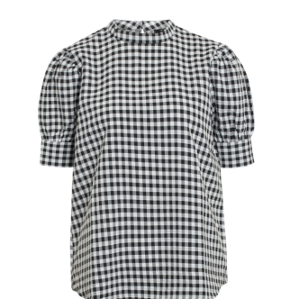 BRUNNS BAZAAR Seer Adelaia blouse Black/white check -0