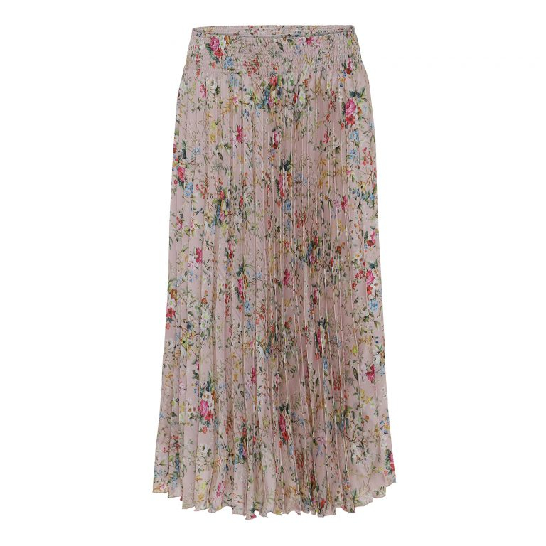 KARMAMIA Blush Bloom Plisse Skirt (mid)-0