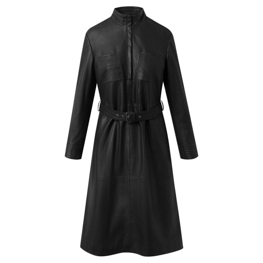 DEPECHE DRESS W BELT BLACK-0
