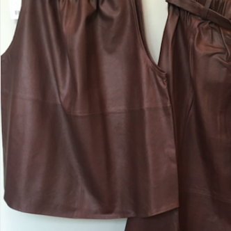 DEPECHE SOFT LEATHER TOP BORDEAUX-0