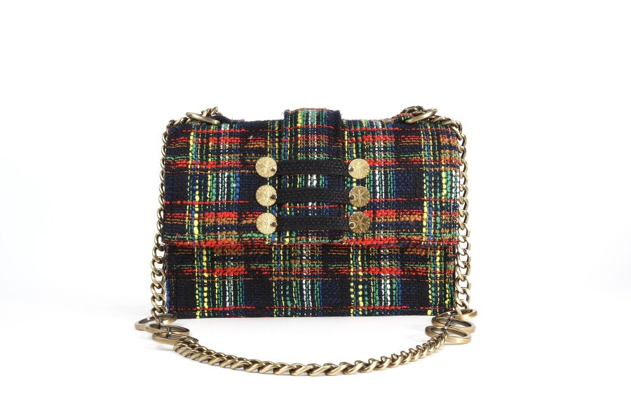 KOORELOO NOTTING HILL TWEED BAG GREEN RED-0