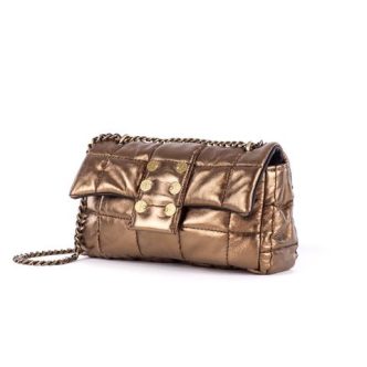 KOORELOO SAN FRANSISCO PILLOW BAG METALLIC LEATHER BRONZE -0