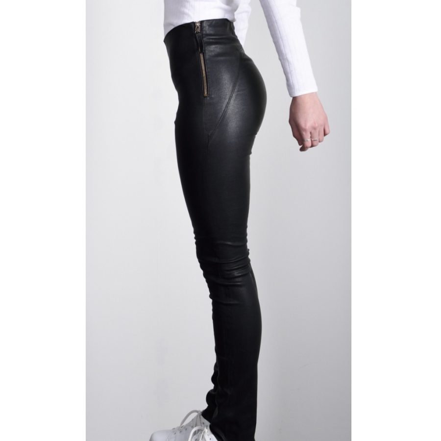 ONSTAGE LEATHER LEGGINS DARK GREEN-6414