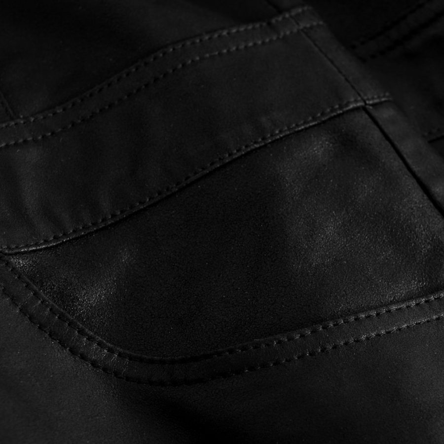 DEPECHE JUMPSUIT I STRÆK SKIND SORT-6318