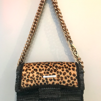 KOORELOO NEW YORKER SOHO BLACK LEATHER LEOPARD-0