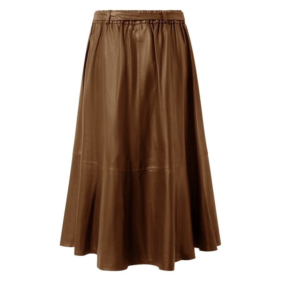 DEPECHE A SKIRT W/ BELT TOBACCO-6580