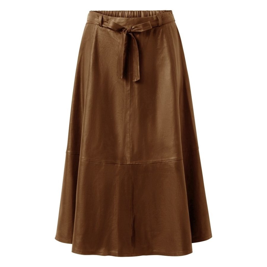 DEPECHE A SKIRT W/ BELT TOBACCO-0