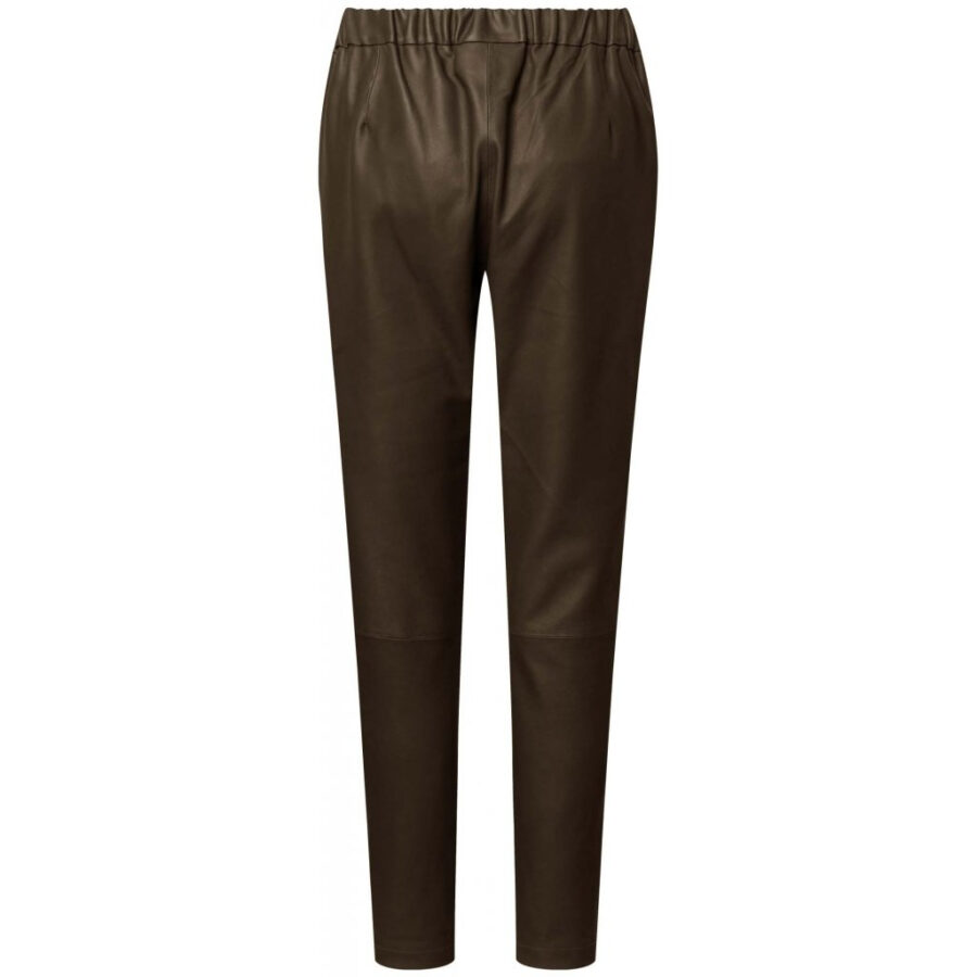 DEPECHE LEATHER PANT DUSTY TAUPE-6562
