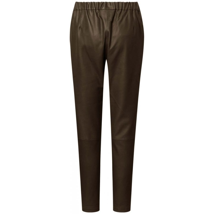 DEPECHE LEATHER PANT DUSTY TAUPE-6562