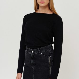 COTTON CANDY RIXA BLOUSE BLACK-0