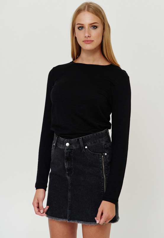 COTTON CANDY RIXA BLOUSE BLACK-0