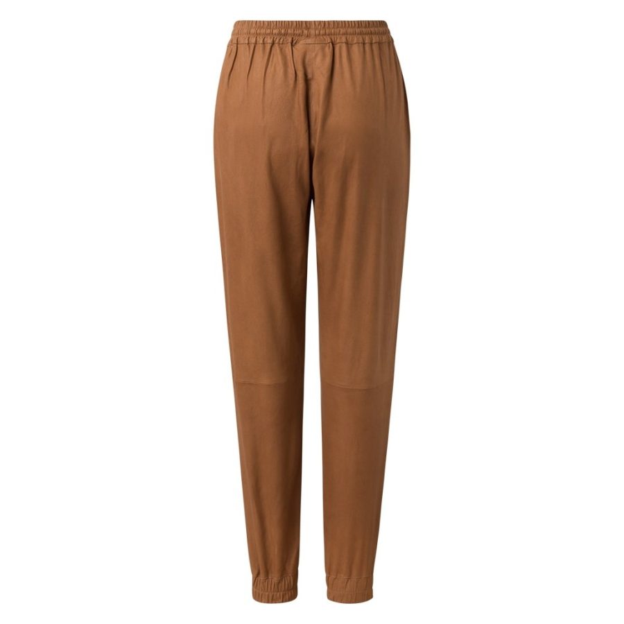 DEPECHE LEATHER PANTS 50244 CAMEL-6798