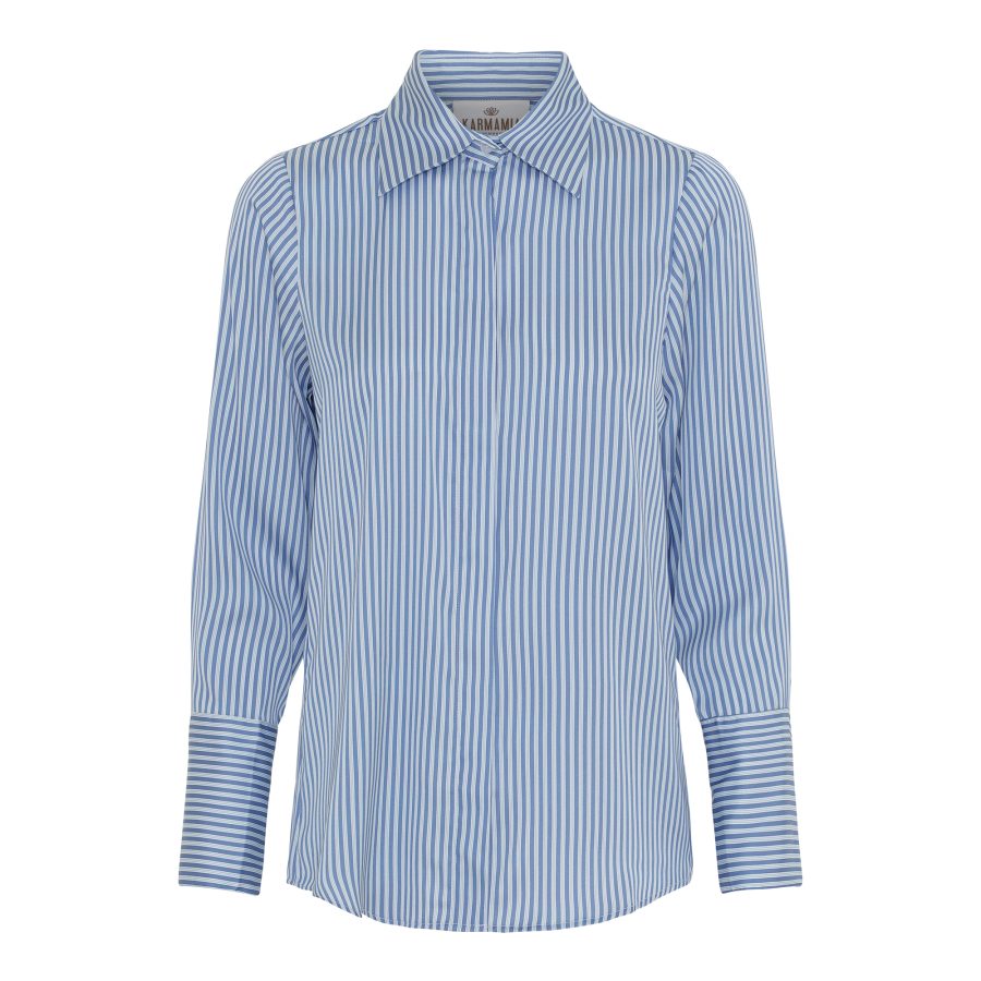 KARMAMIA ZOE SHIRT BLUE STRIPE-0