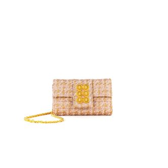 KOORELOO CLUTCH AMALFI VI COIN CIRCLES NUDE/GOLD-0