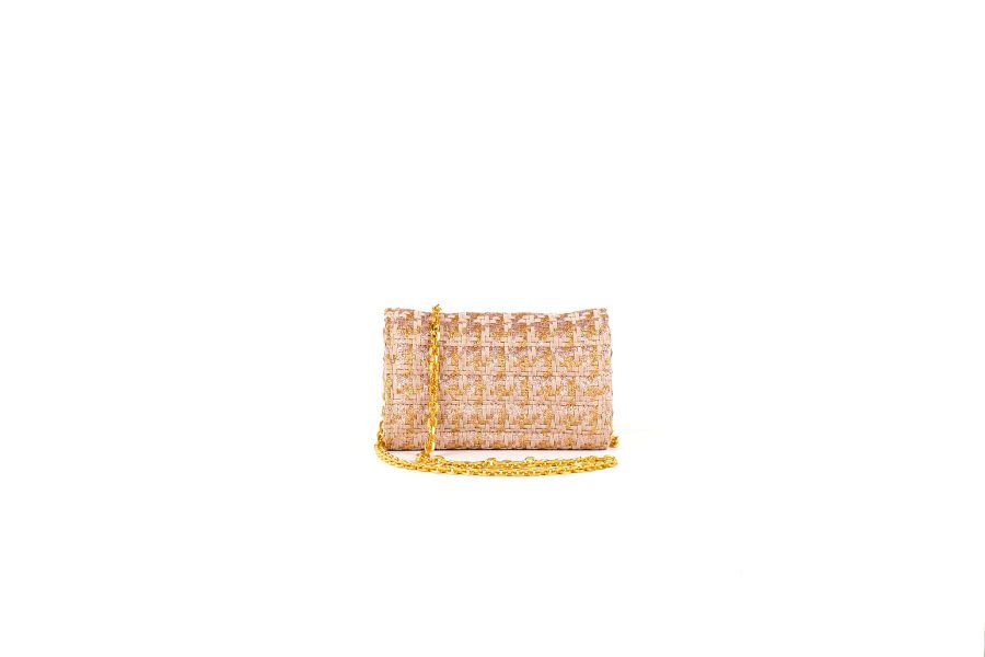 KOORELOO CLUTCH AMALFI VI COIN CIRCLES NUDE/GOLD-7117