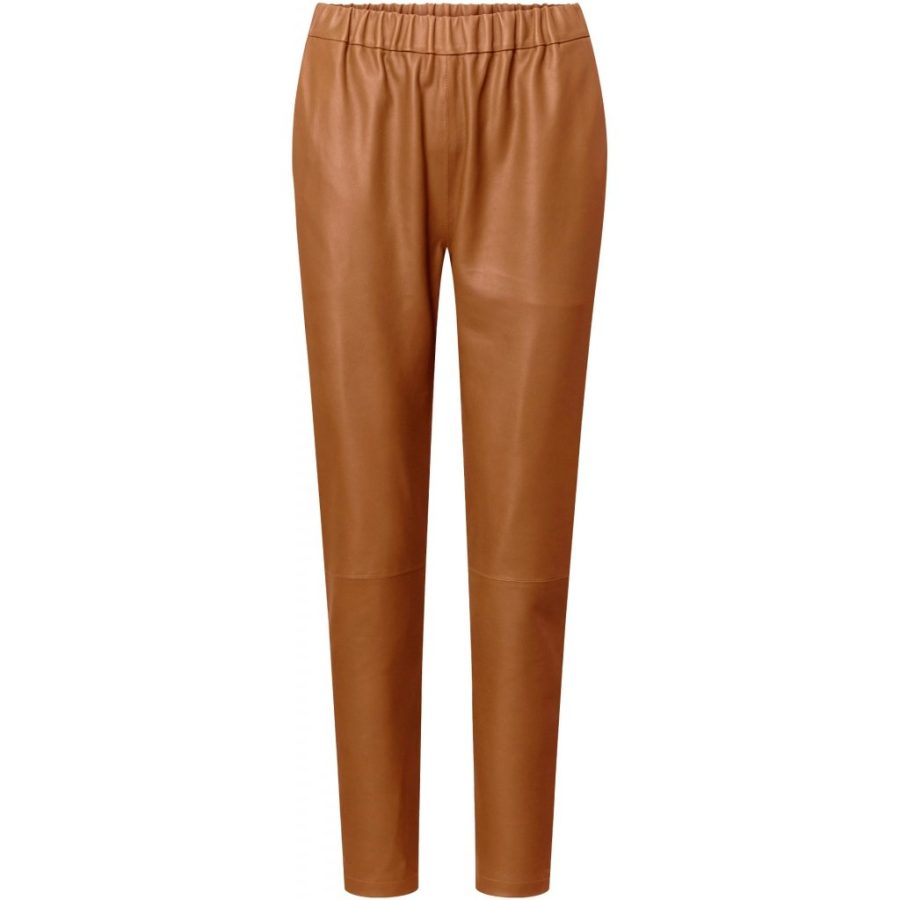 DEPECHE LEATHER PANT CAMEL-0