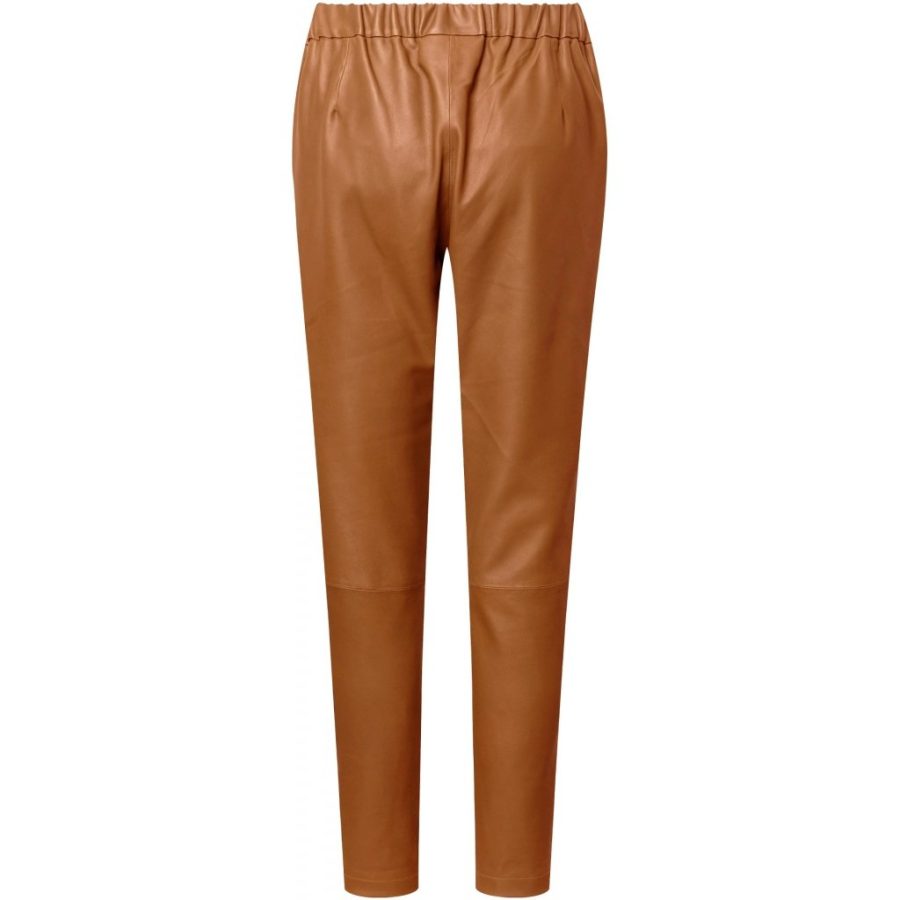 DEPECHE LEATHER PANT CAMEL-6949