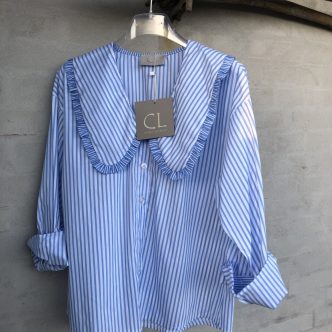 CL IV 10792 BLOUSE WHITE/BLUE-0
