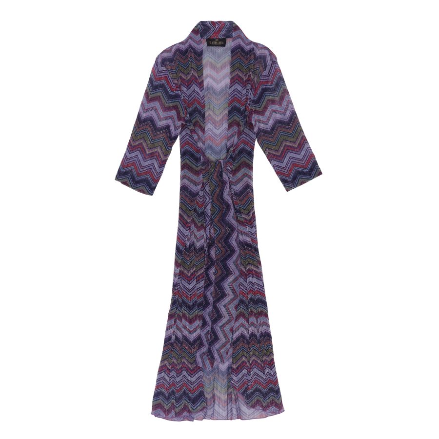 KARMAMIA HAILEY WRAP KIMONO PURPLE WAWES-0