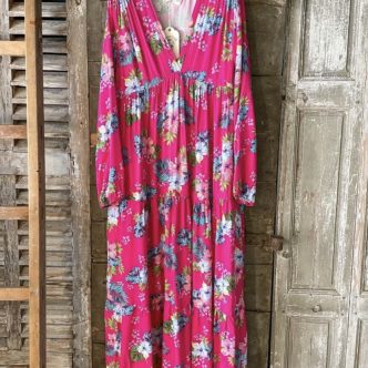BANDITAS DRESS PINK FLOWER-0