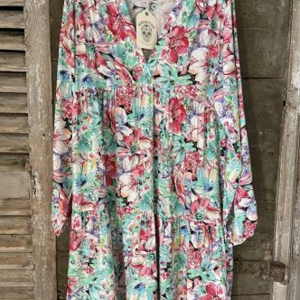 BANDITAS MARSEILLES DRESS MINT FLOWER-0