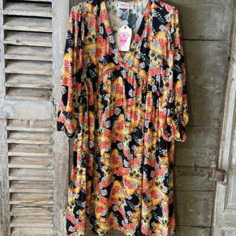 BANDITAS POMPELMO DRESS BLACK SQULL-0