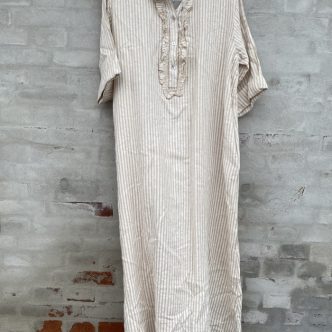 CL IV 1955 DRESS BEIGE STRIPE-0