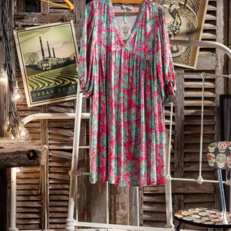 BANDITAS POMPELMO DRESS ROSE SKULL-0
