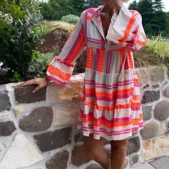 NEW COLLECTION DRESS NEON PINK-0
