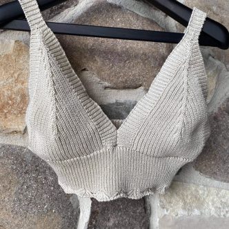 NEW COLLECTION KNIT TOP BEIGE-0