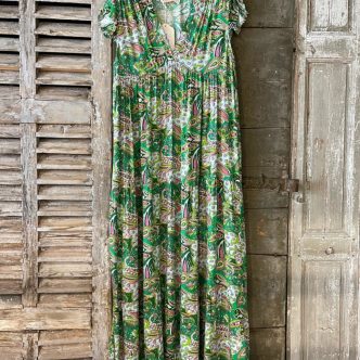 BANDITAS ROSINA/GABRIELLA DRESS GREEN PAISLEY-0