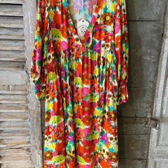 BANDITAS POMPELMO DRESS ORANGE RED-0