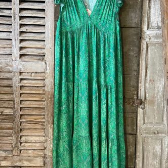 BANDITAS GABRIELLA DRESS PAISLEY GREEN-0