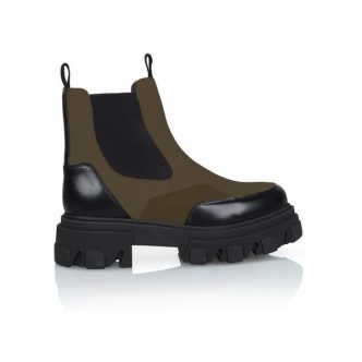 SHOE BIZ COPENHAGEN ULRICA BOOTS KHAKI BLACK-0