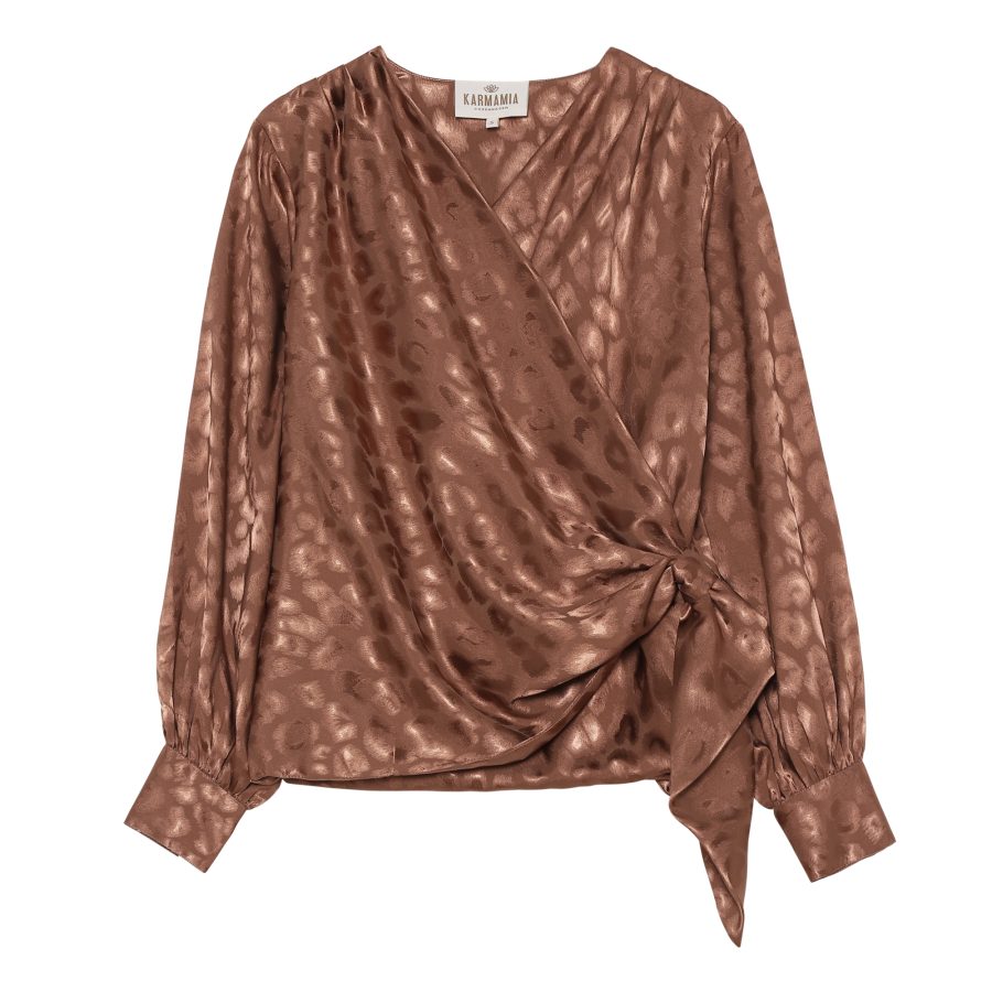 KARMAMIA INES BLOUSE BRONZE LEO JACQUARD-0