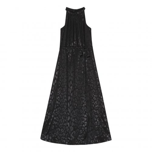 Karmamia layla dress black leo jacquard | KØB HER