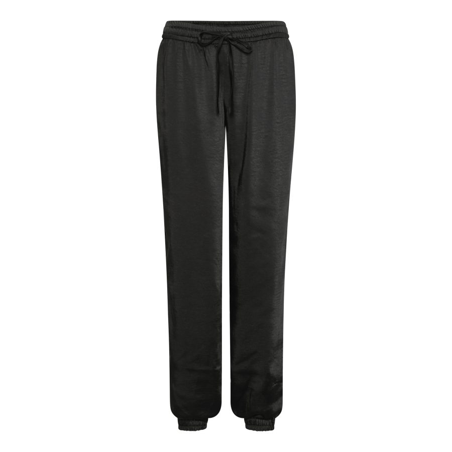 KARMAMIA PARIS PANTS BLACK RICH SATIN-0