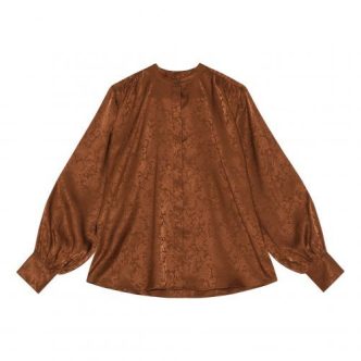 KARMAMIA CORNELIA SHIRT RUST PAISLEY JACQUARD-8996