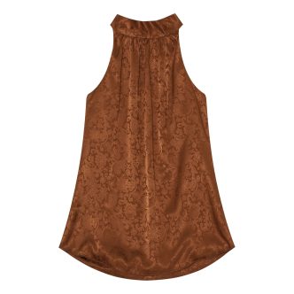 KARMAMIA ELOISE TOP RUST PAISLEY JACQUARD -0