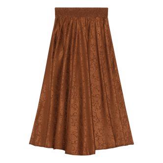 KARMAMIA SAVANNAH SKIRT RUST PAISLEY JACQUARD-0