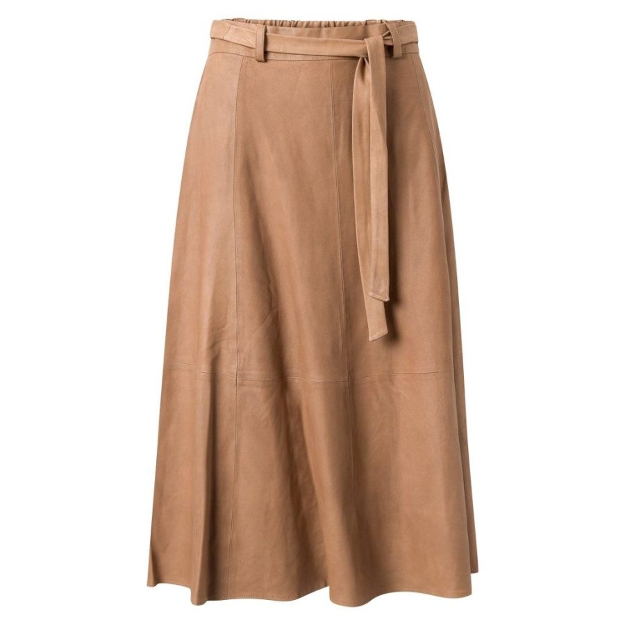 DEPECHE A SKIRT W/ BELT 50158 LATTE-0