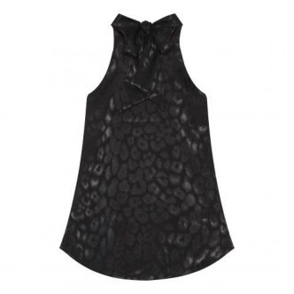 KARMAMIA ELOISE TOP BLACK LEO JACQUARD-9253