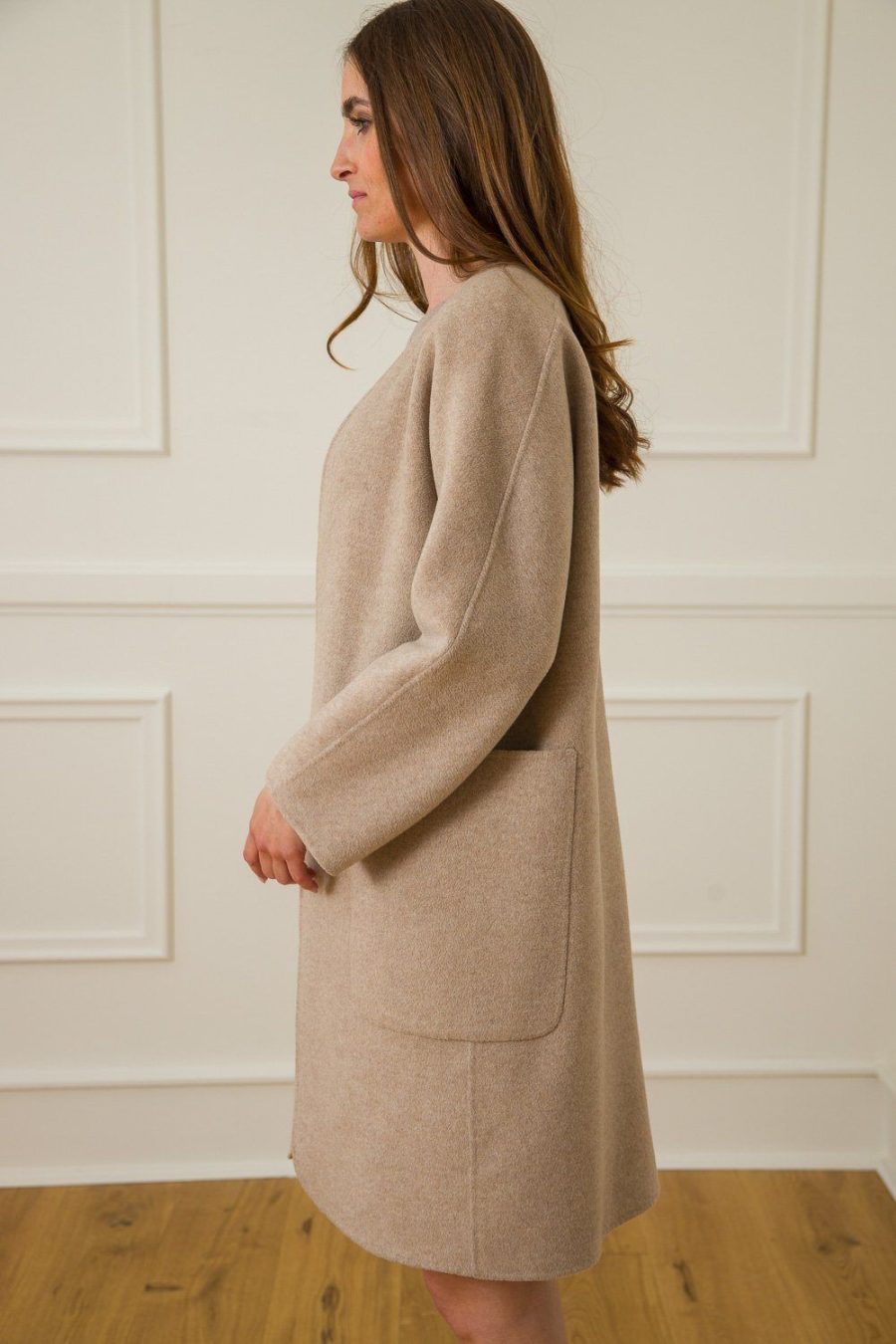 O'TAY CASHMERE COAT SAND-9418