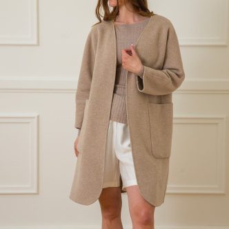 O'TAY CASHMERE COAT SAND-0