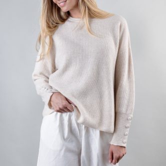 O'TAY NELLIE CASHMERE SWEATER WARM BEIGE-0