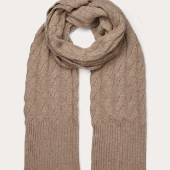 O'TAY NYNNE CASHMERE SCARF WALNUT-0
