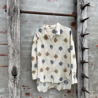 CL IV 30901 BLOUSE CREAM BLACK-0
