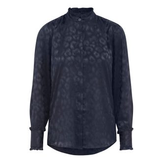 KARMAMIA TRINITY SHIRT NAVY LEO JACQUARD -0