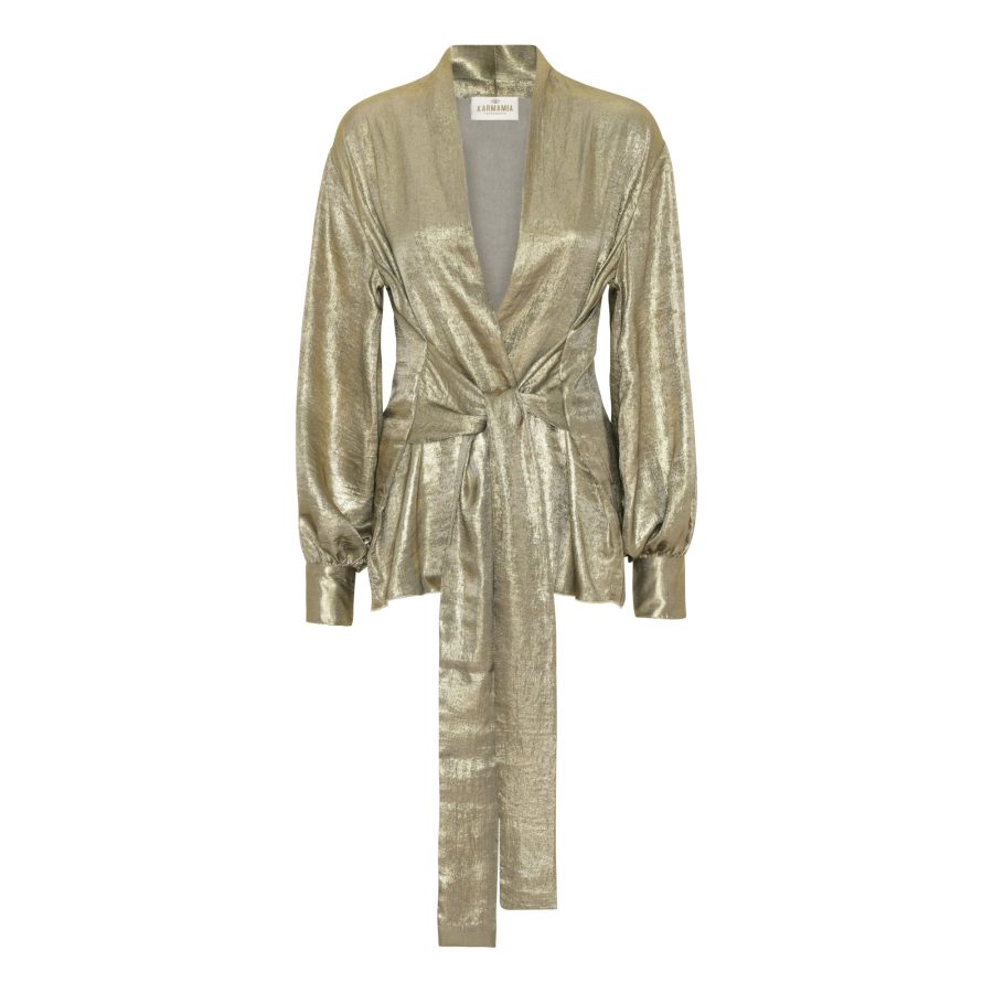 Karmamia lola gold fever wrap blouse